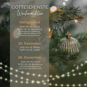 Weihnachtsgottesdienste