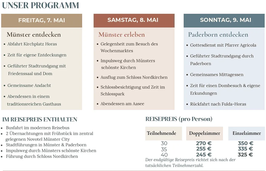 Details zur Pfarrgemeindefahrt